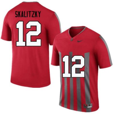 NCAA Ohio State Buckeyes Men's #12 Brendan Skalitzky Throwback Nike Football College Jersey ZYP5345RG